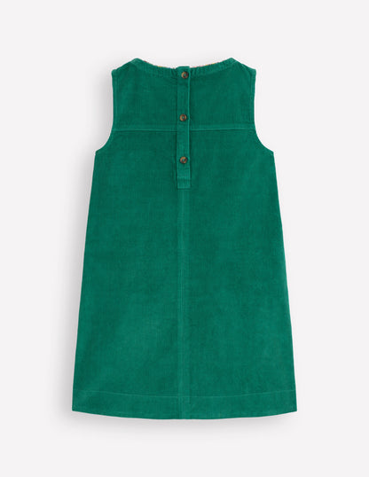 Robe chasuble Saffy en velours côtelé-Vert joyau-2