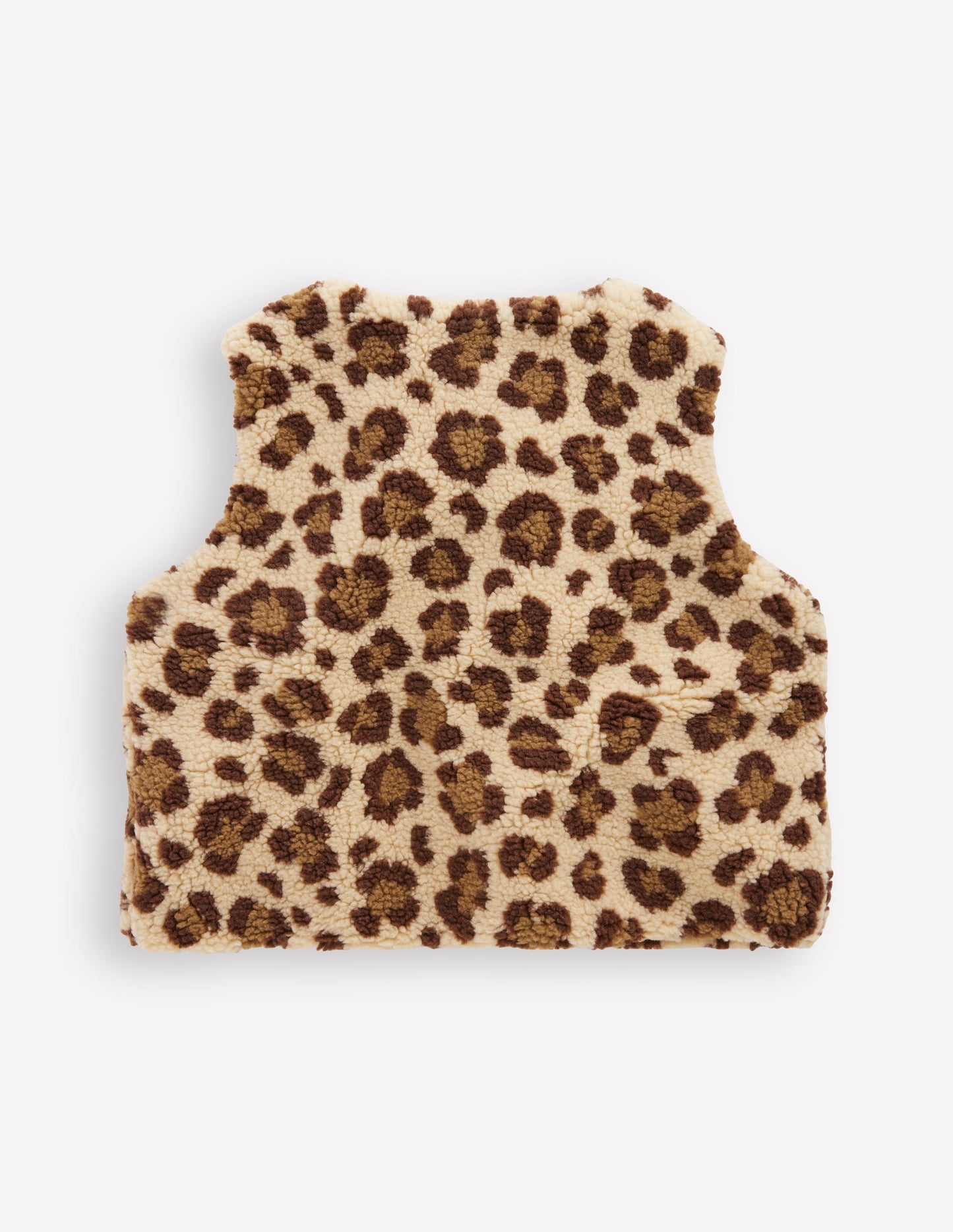 Lockere Teddyfellweste-Mohair, Leopardenmuster