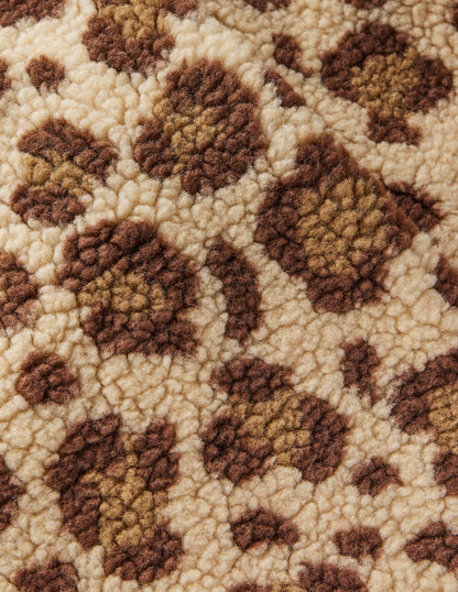 Lockere Teddyfellweste-Mohair, Leopardenmuster-3