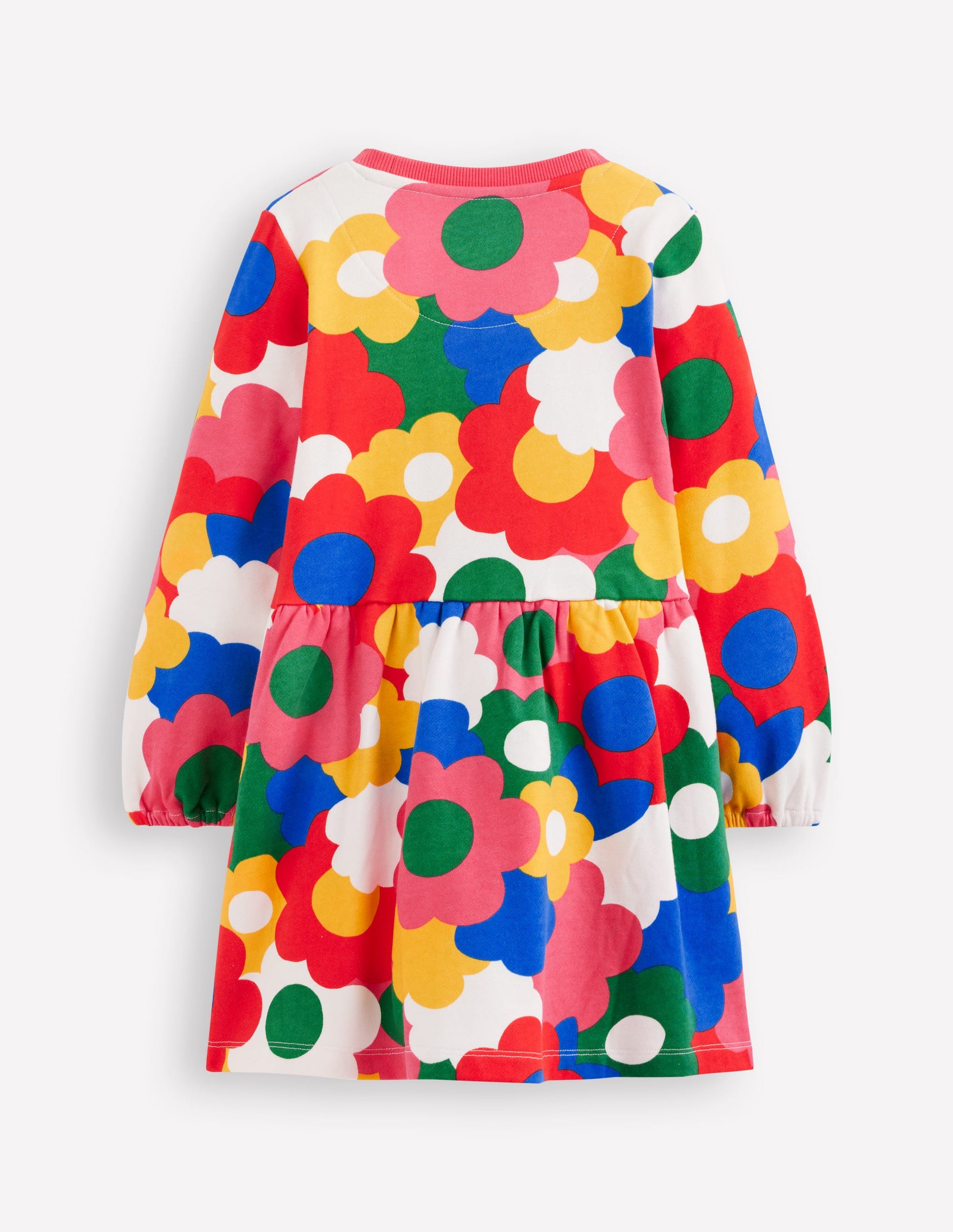 Loopback-Sweatkleid-Bunt Regenbogen Blume-3