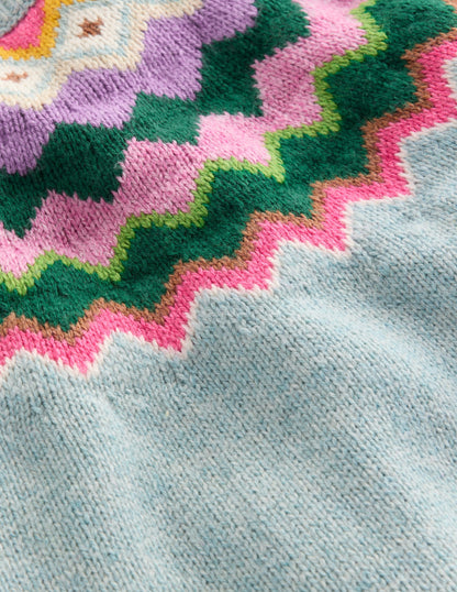 Pull Eleanor à motif jacquard-Motif jacquard bleu embrun-5
