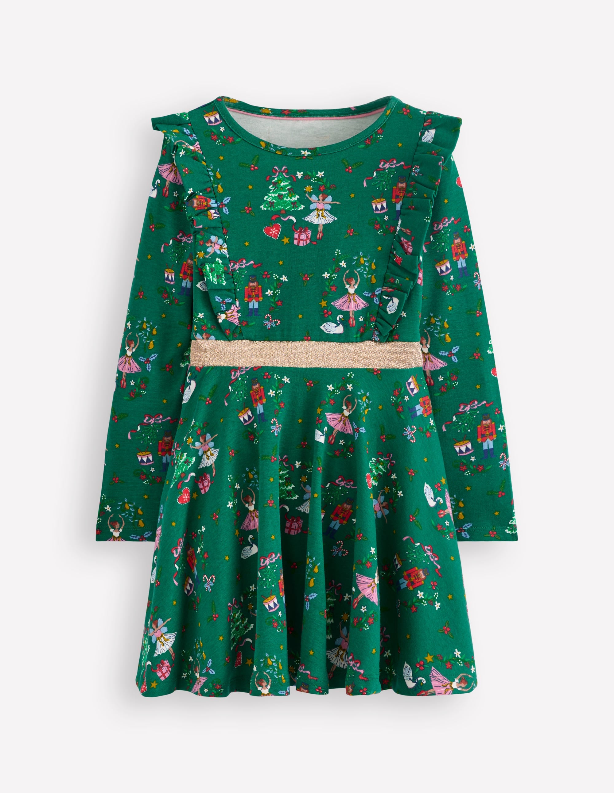 Cora Jerseykleid zum Herumwirbeln-Juwelengrün Nussknacker - Image 4