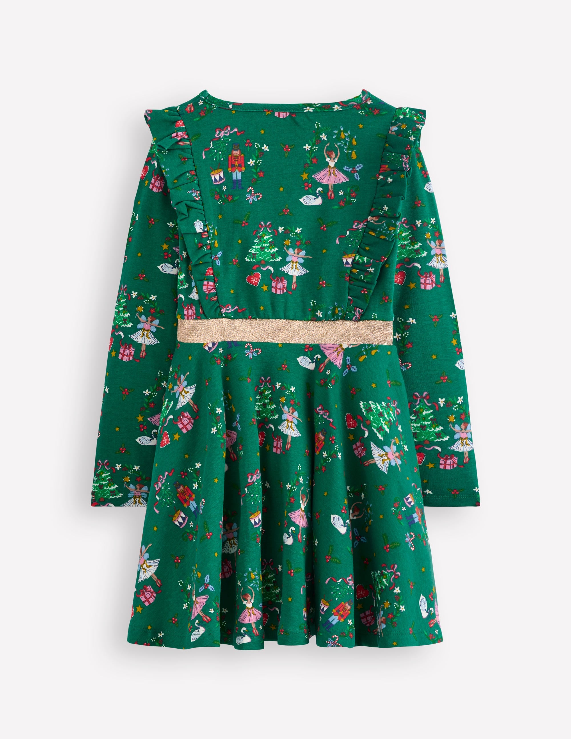 Cora Jerseykleid zum Herumwirbeln-Juwelengrün Nussknacker - Image 5