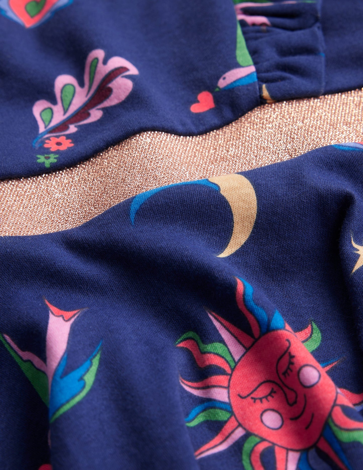 Cora Jerseykleid zum Herumwirbeln-Schuluniform-Marineblau Paisley-Himmel