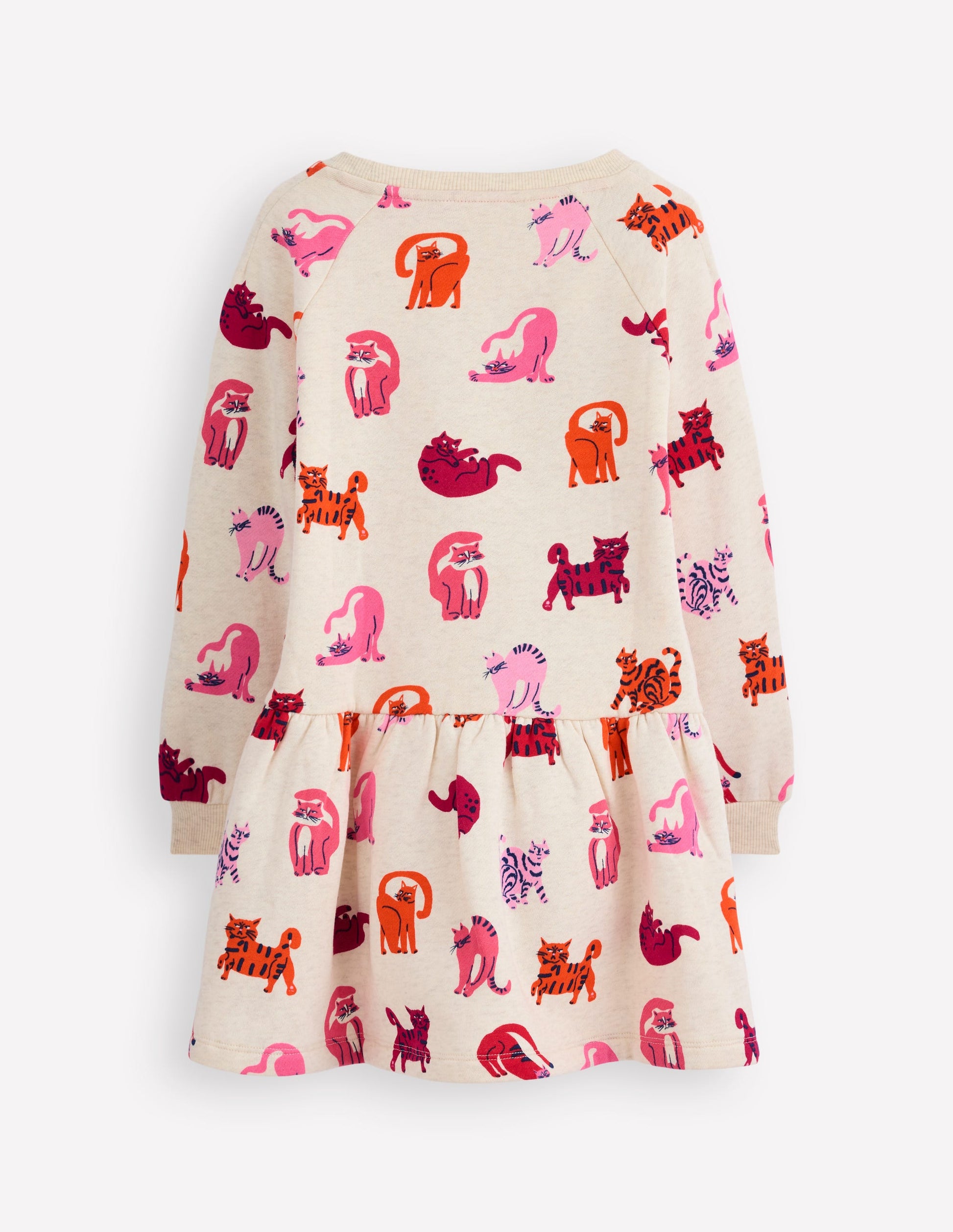 Kuscheliges Sweatshirt-Kleid-Bunt Katzen-2