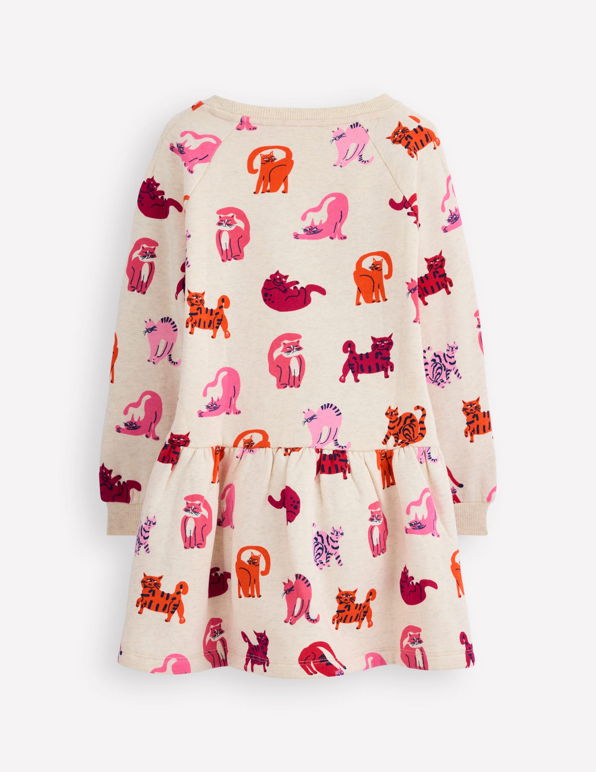 Kuscheliges Sweatshirt-Kleid-Bunt Katzen - Image 2