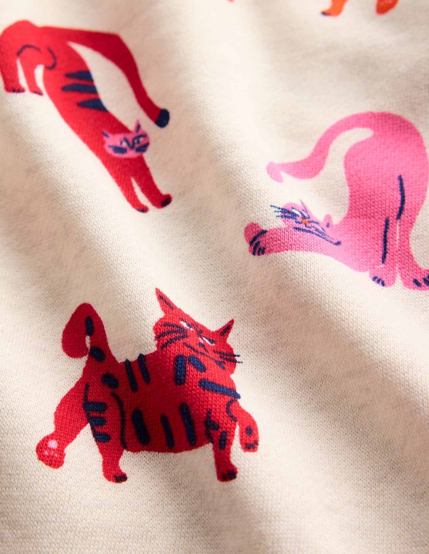 Kuscheliges Sweatshirt-Kleid-Bunt Katzen