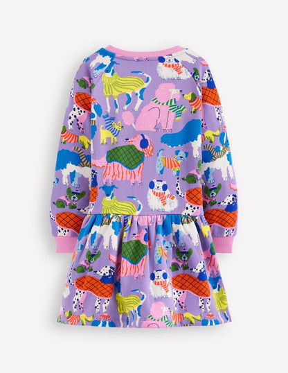 Robe-sweat cosy-Chiens cosy bleu coquille d'œuf-3