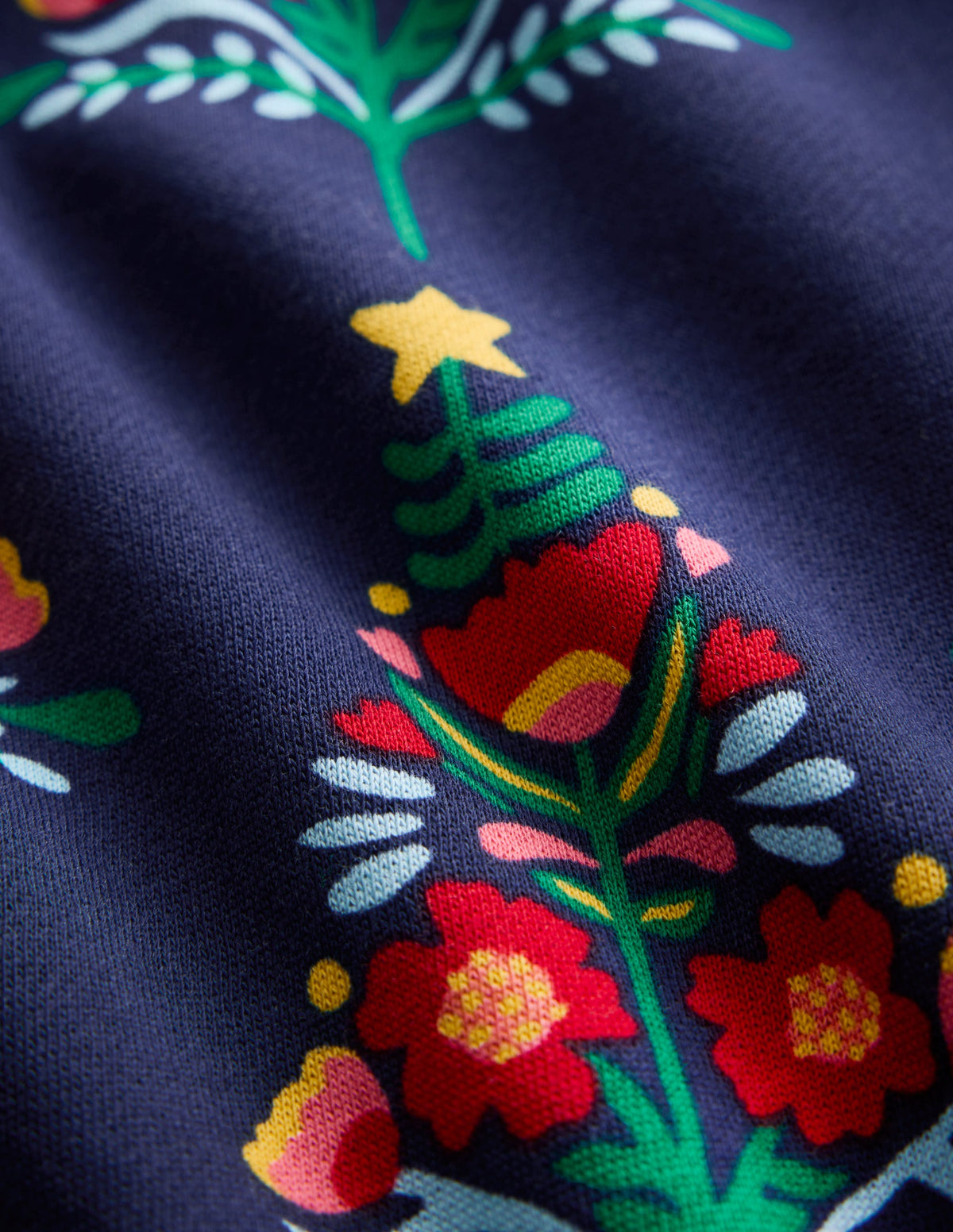 Kuscheliges Sweatshirt-Kleid-Schuluniform-Marineblau Weihnachtsbäume - Image 3