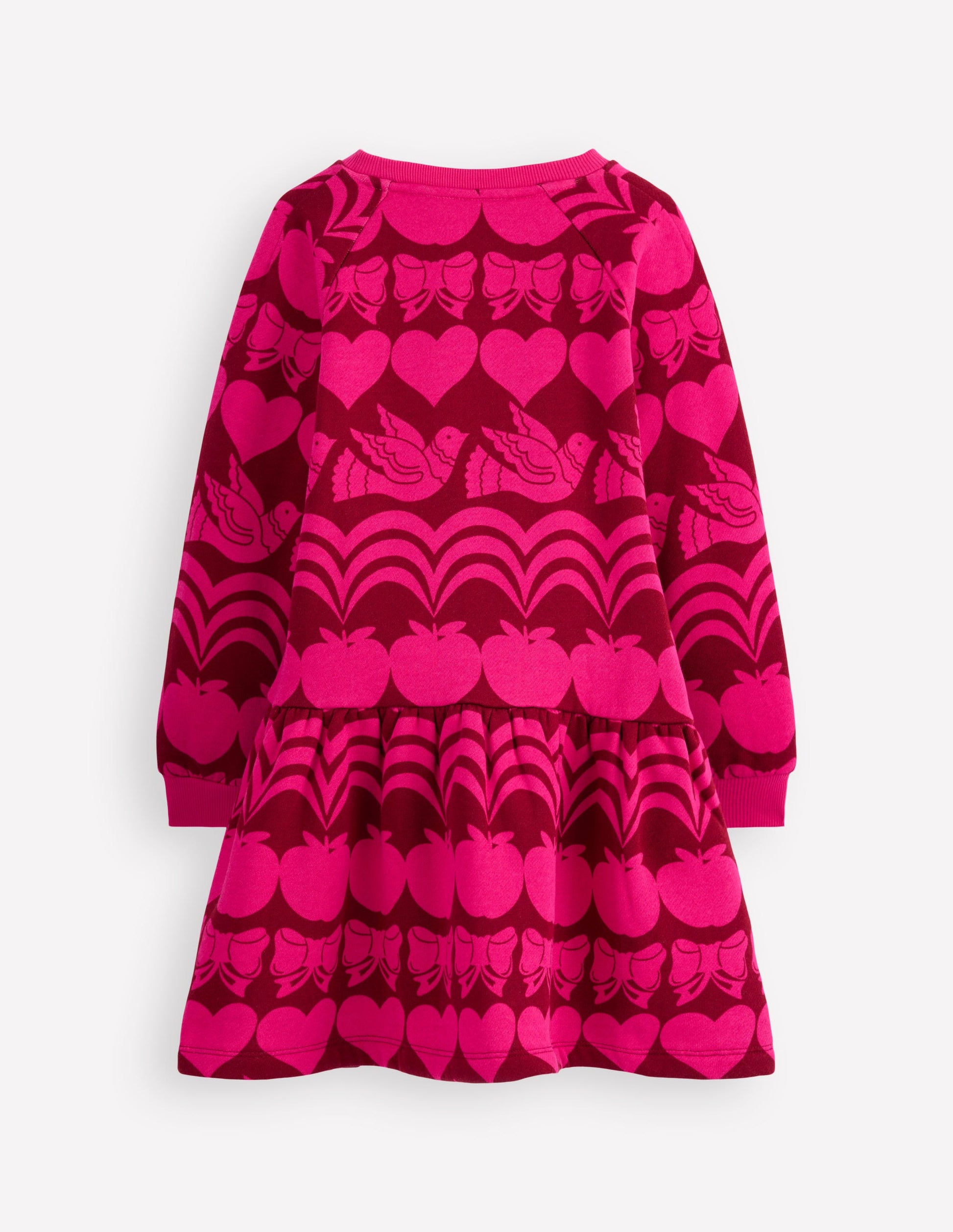Kuscheliges Sweatshirt-Kleid-Rotes Lakritz Festliche Freude-2