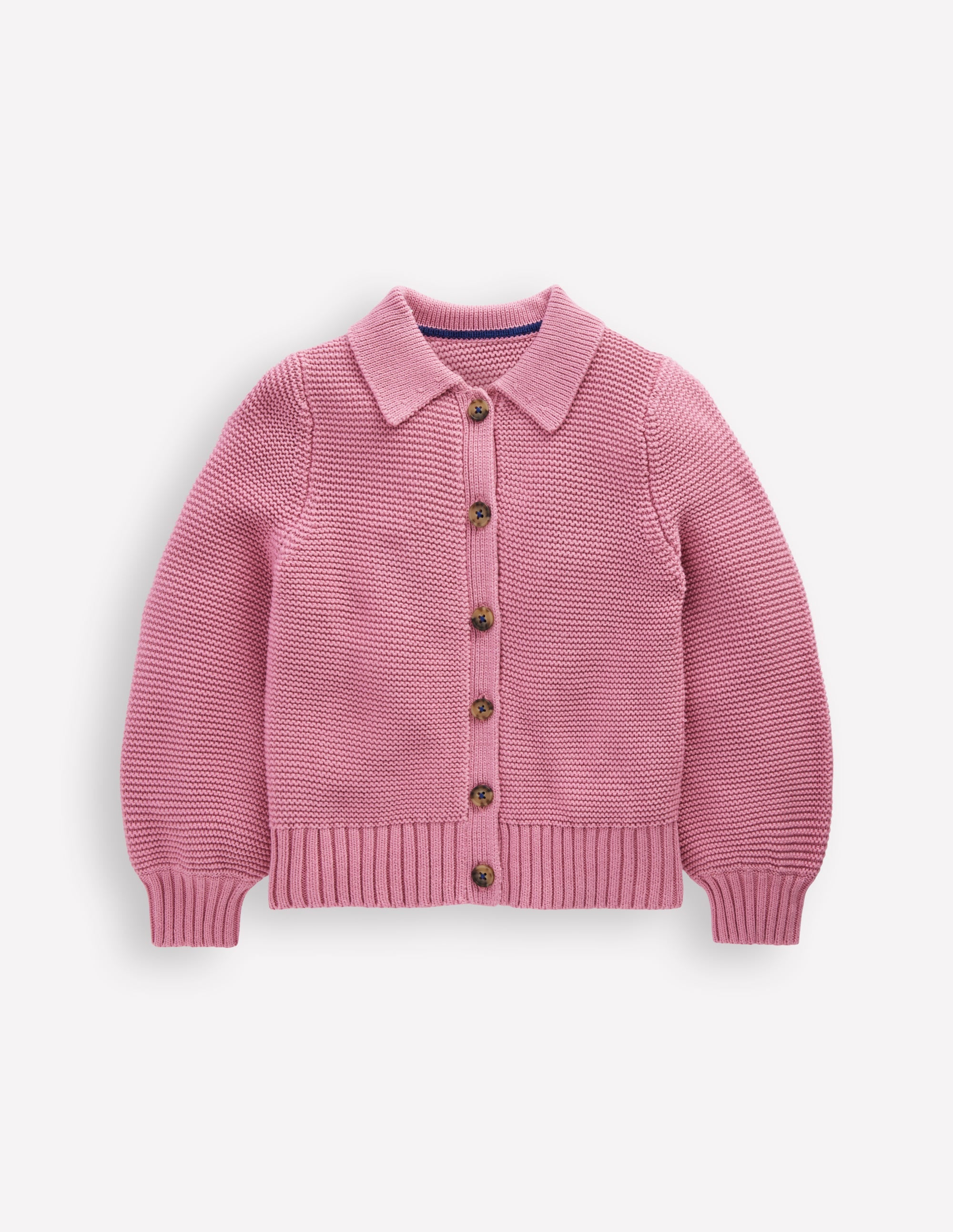 Strickjacke mit Kragen-Rosa Schleier - Image 4