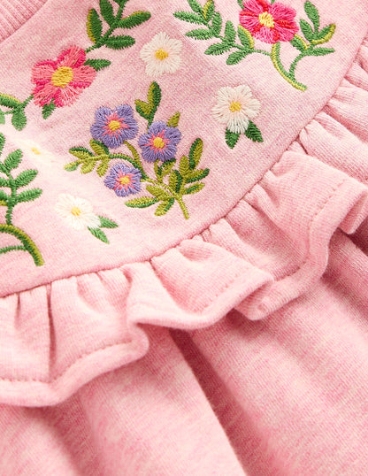 Robe-sweat brodée-ROSE-3