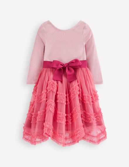 Robe de ballerine en tulle et velours-Animals/Stripe