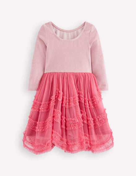 Robe de ballerine en tulle et velours-Animals/Stripe