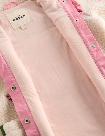 Hübsche Jacke aus Teddyfell-Mix-Sanftes Naturweiß Stickerei-4