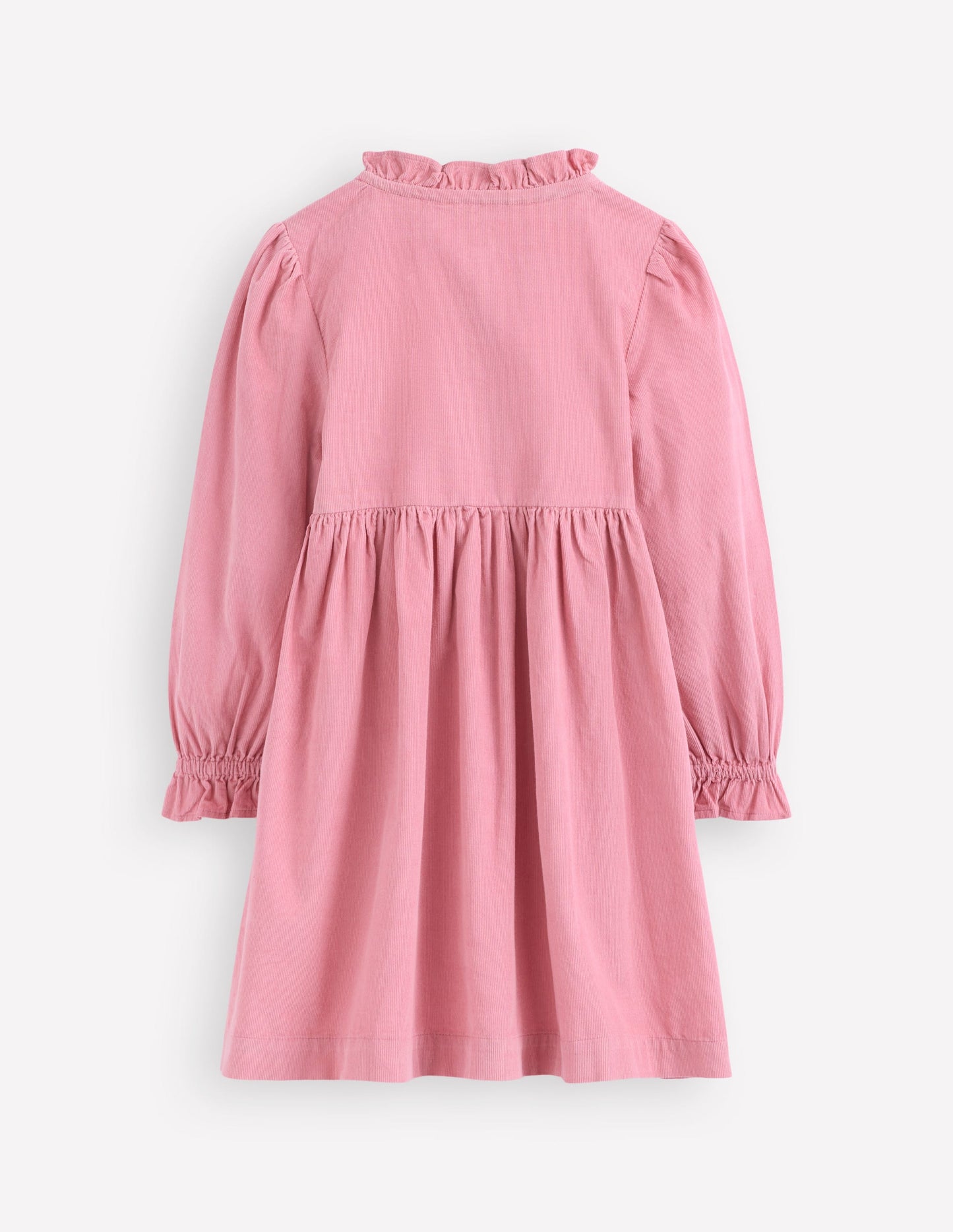 Suki Langärmeliges, gesmoktes Kleid-Kirschblütenrosa