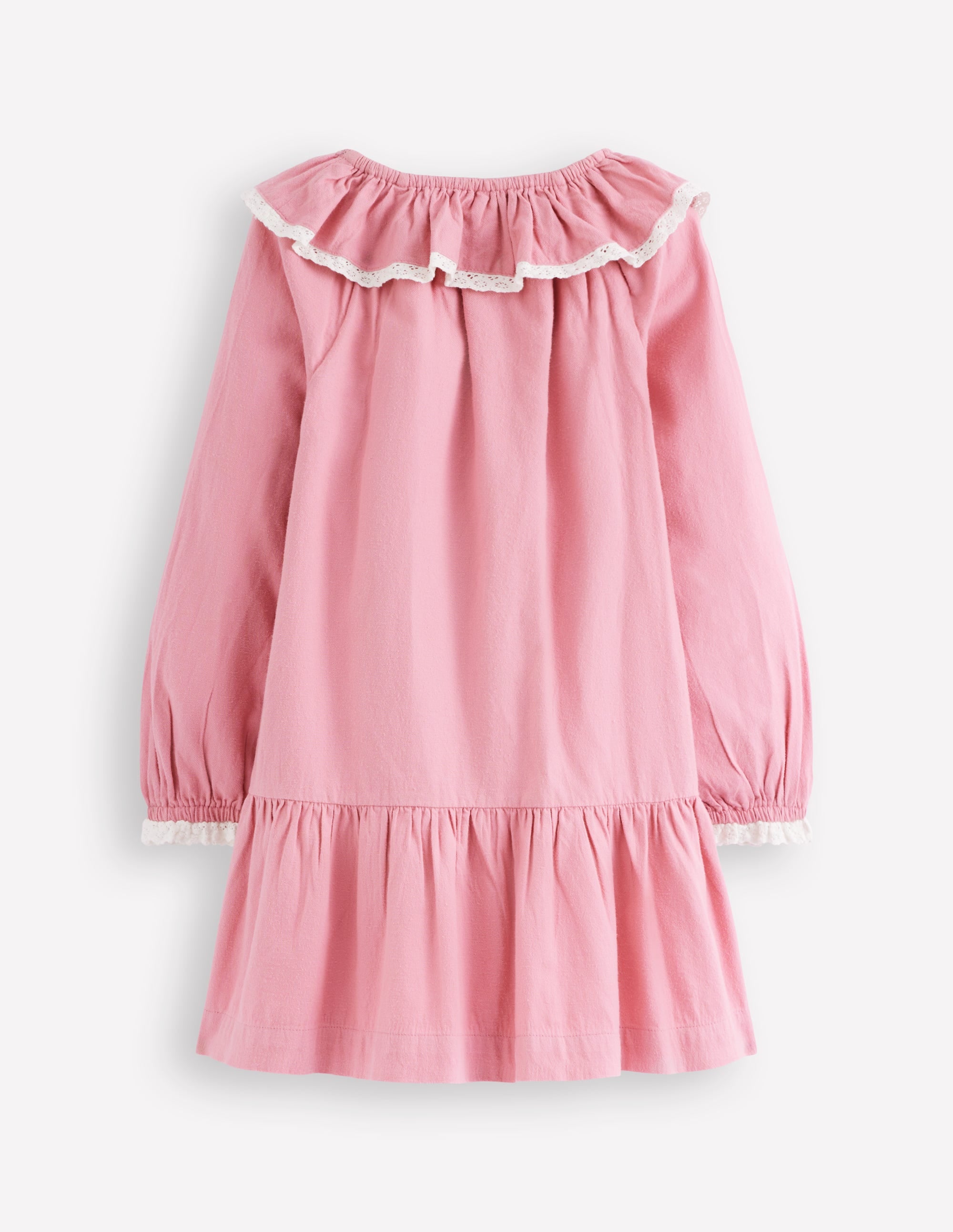 Lace Trim Woven Dress-Rose Pink Fairies - Image 2