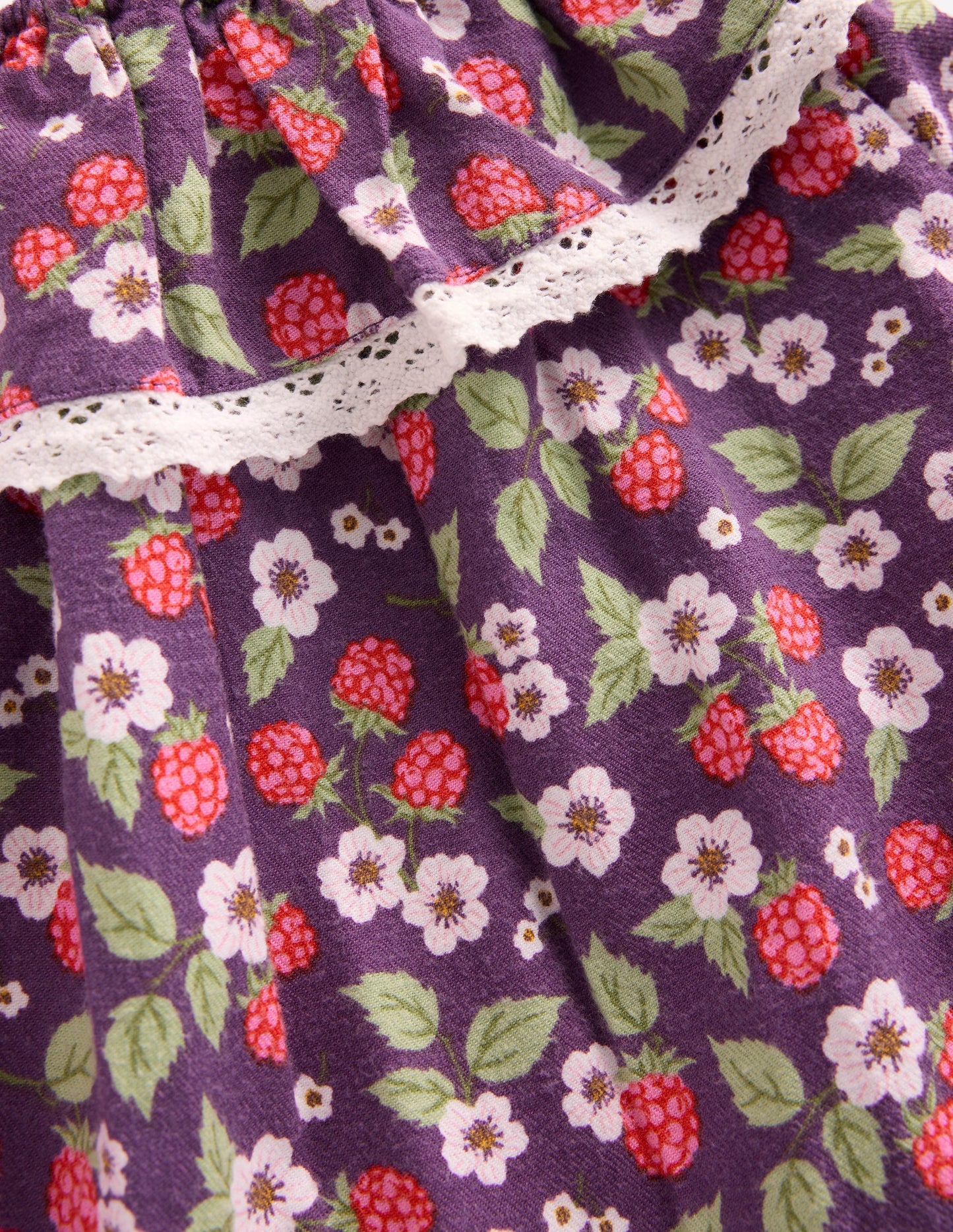 Robe tissée à détails en dentelle-Baie vintage violet
