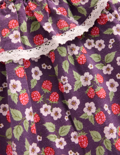 Robe tissée à détails en dentelle-Baie vintage violet-3