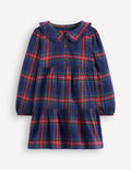 Minna Collared Woven Dress-French Navy Check