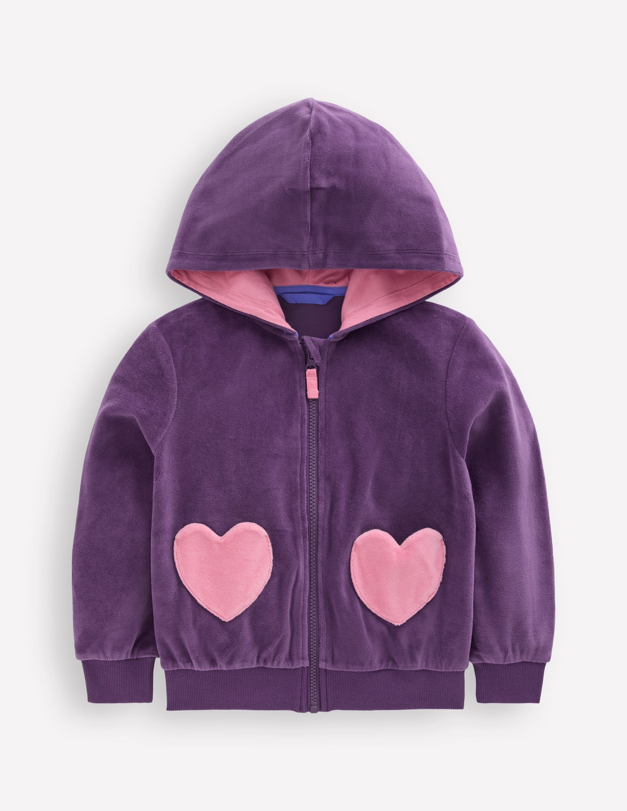 Kapuzenpullover aus Velours-Mystisches Lila - Image 1