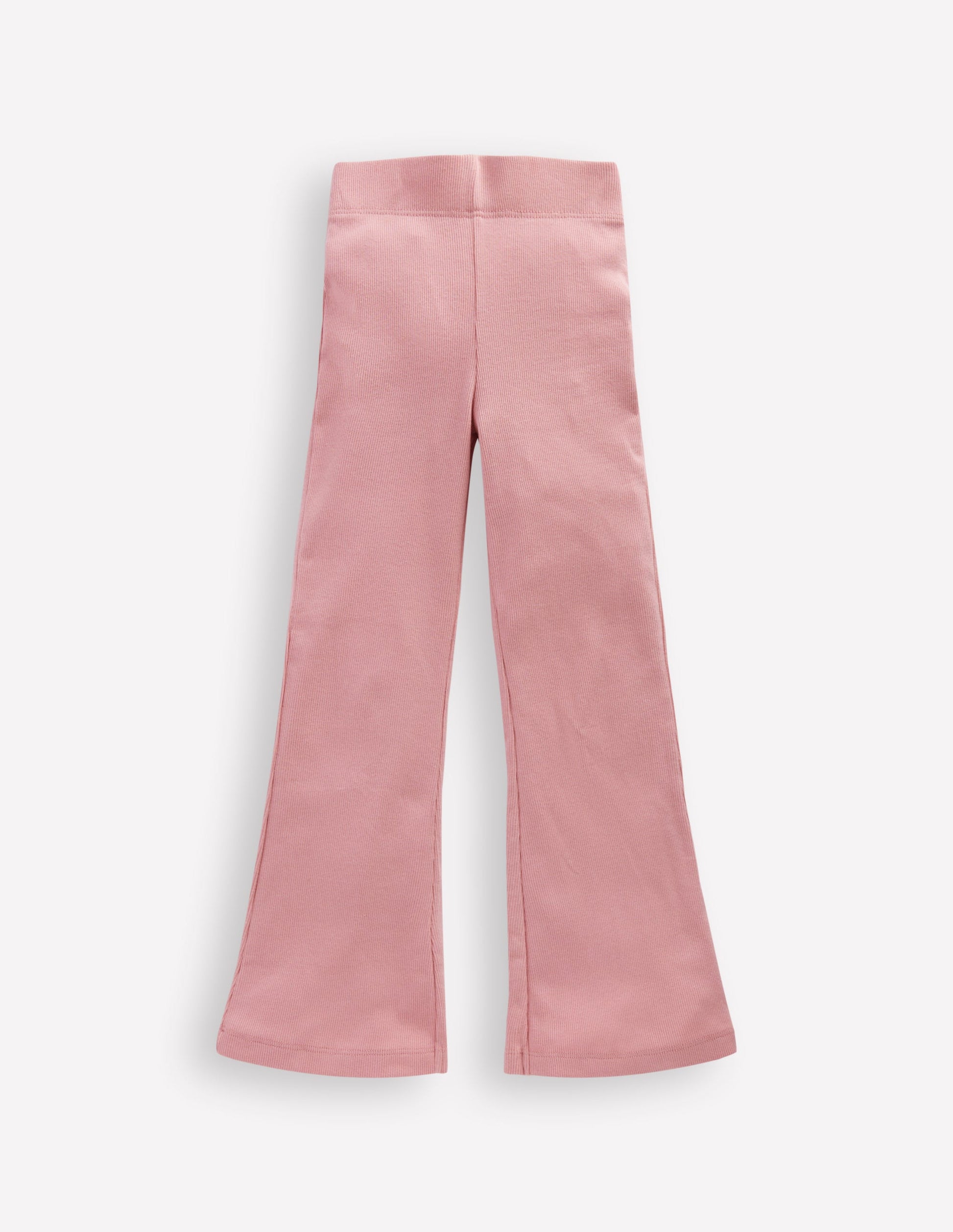 Gerippte Leggings mit Schlag-Vintage-Rosa-4