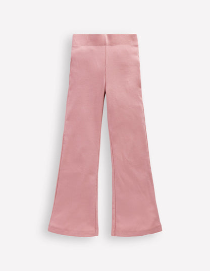 Gerippte Leggings mit Schlag-Vintage-Rosa-3