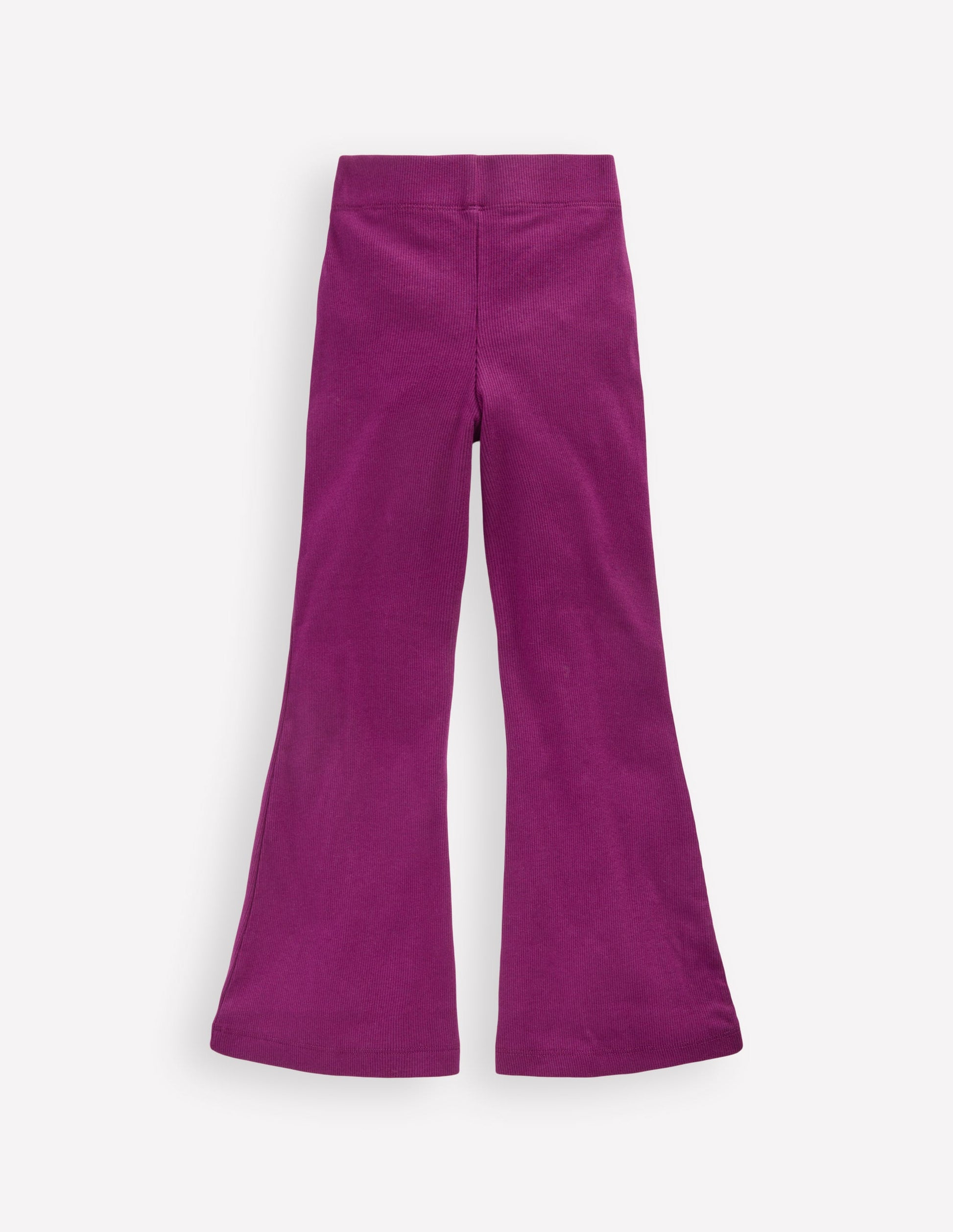 Gerippte Leggings mit Schlag-Brombeere-2