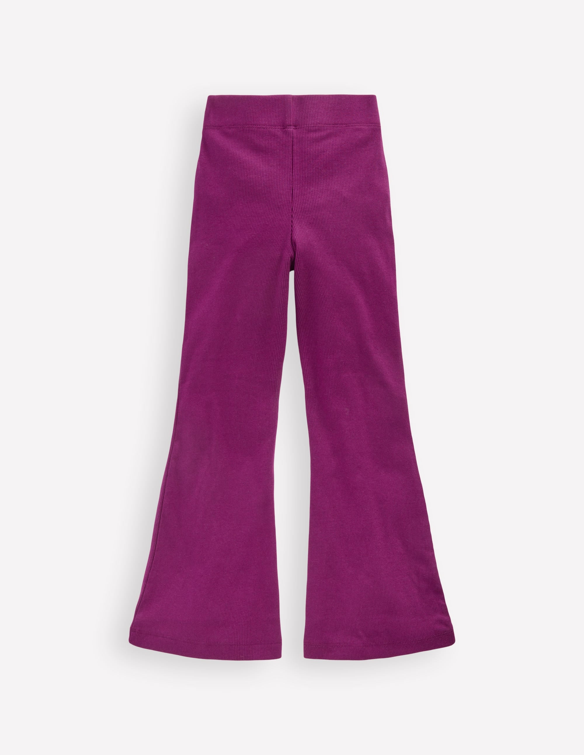 Gerippte Leggings mit Schlag-Brombeere - Image 2