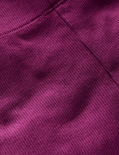 Gerippte Leggings mit Schlag-Brombeere-3