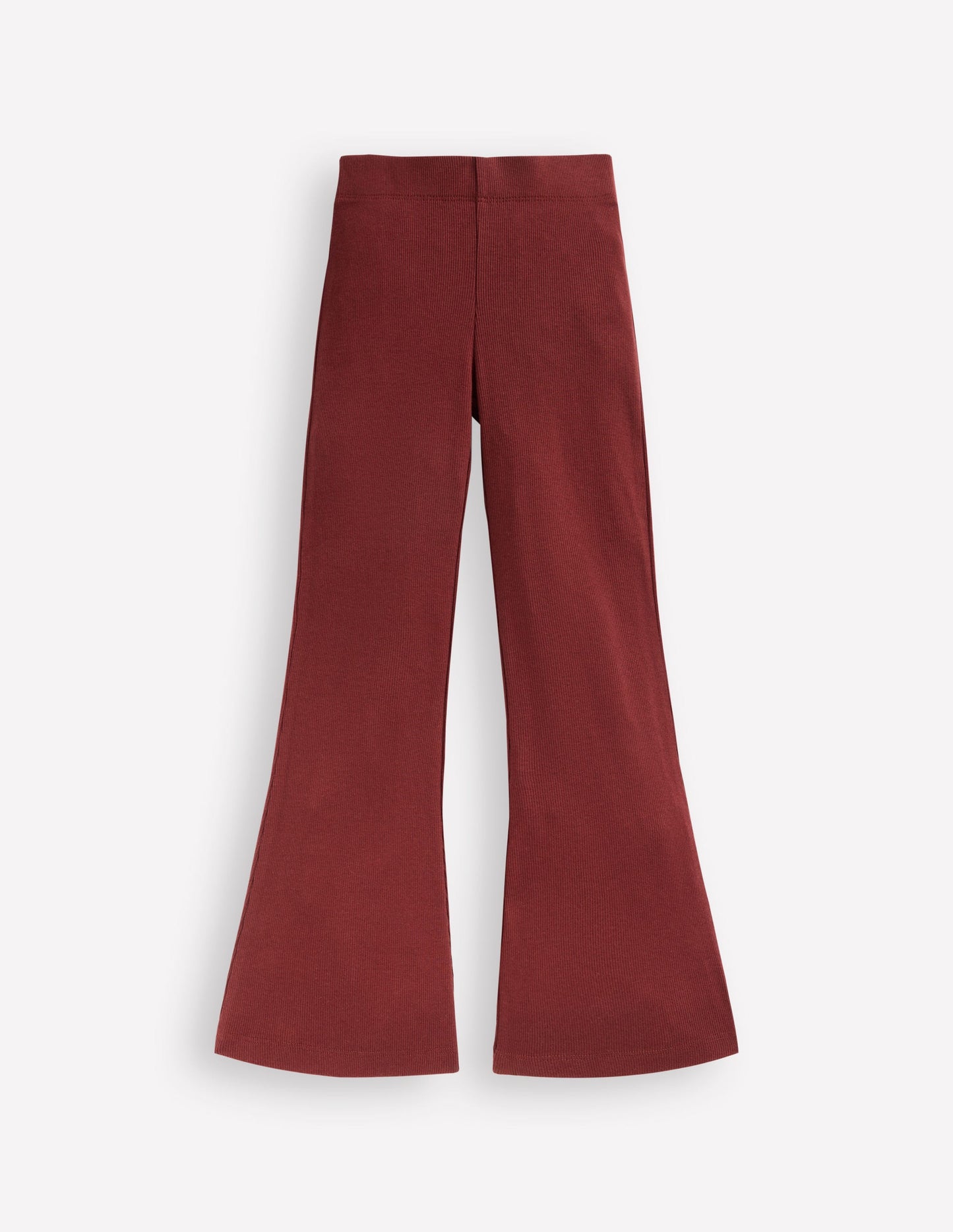 Legging côtelé évasé-Châtaigne