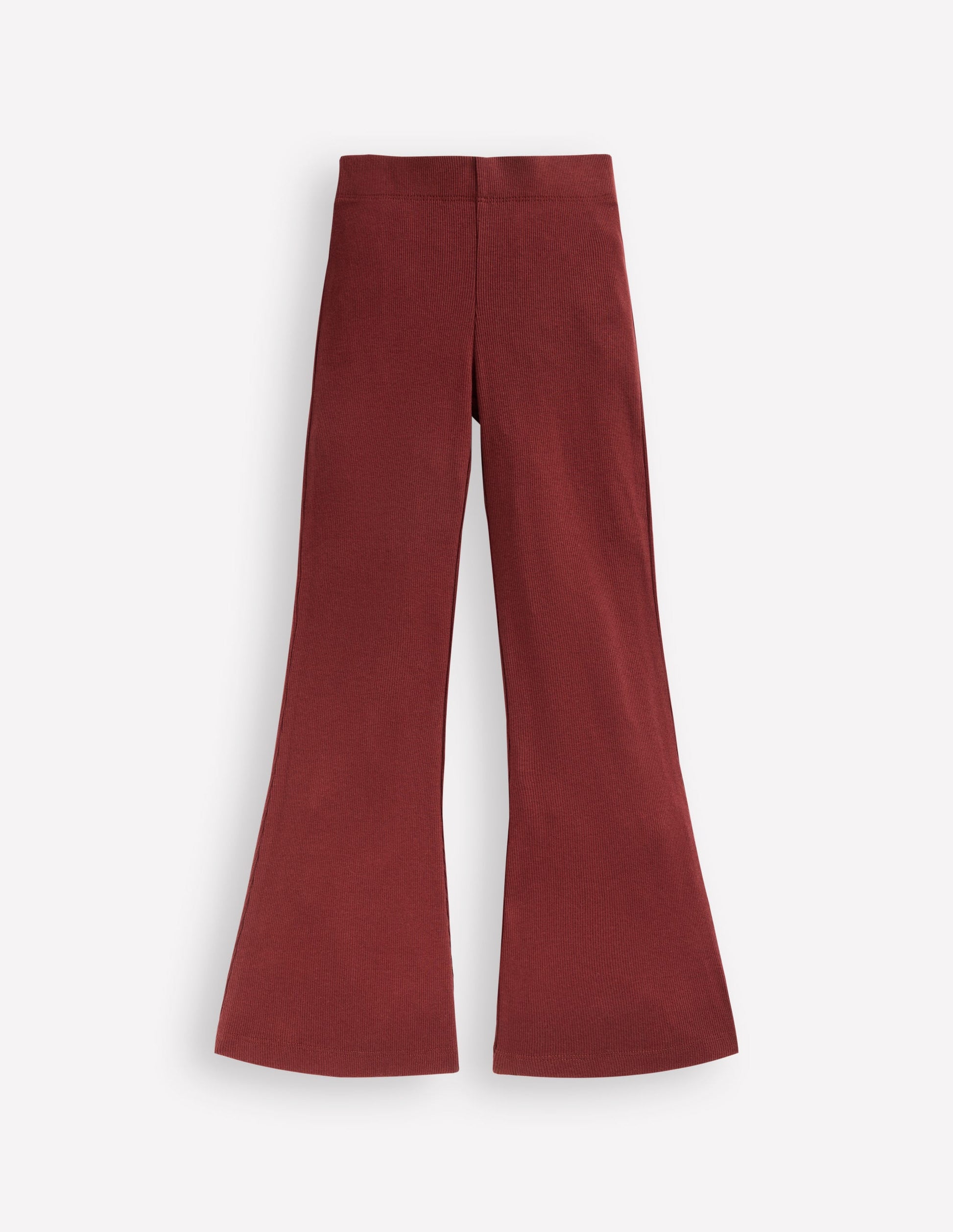 Legging côtelé évasé-Châtaigne-1