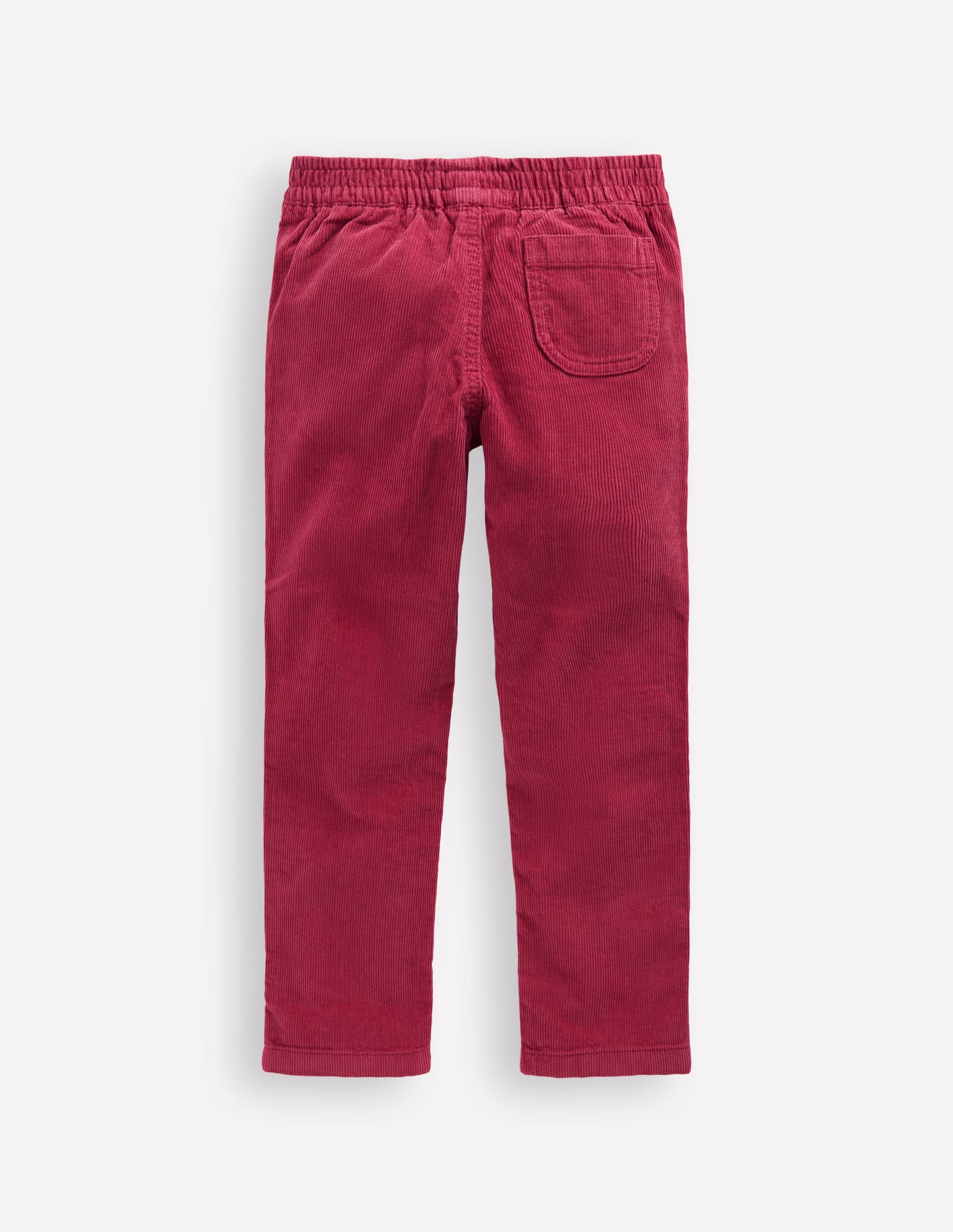 Cord Pull-On Trousers-Red Bud-2