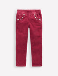 Pantalon à enfiler en velours côtelé-Bourgeon rouge
