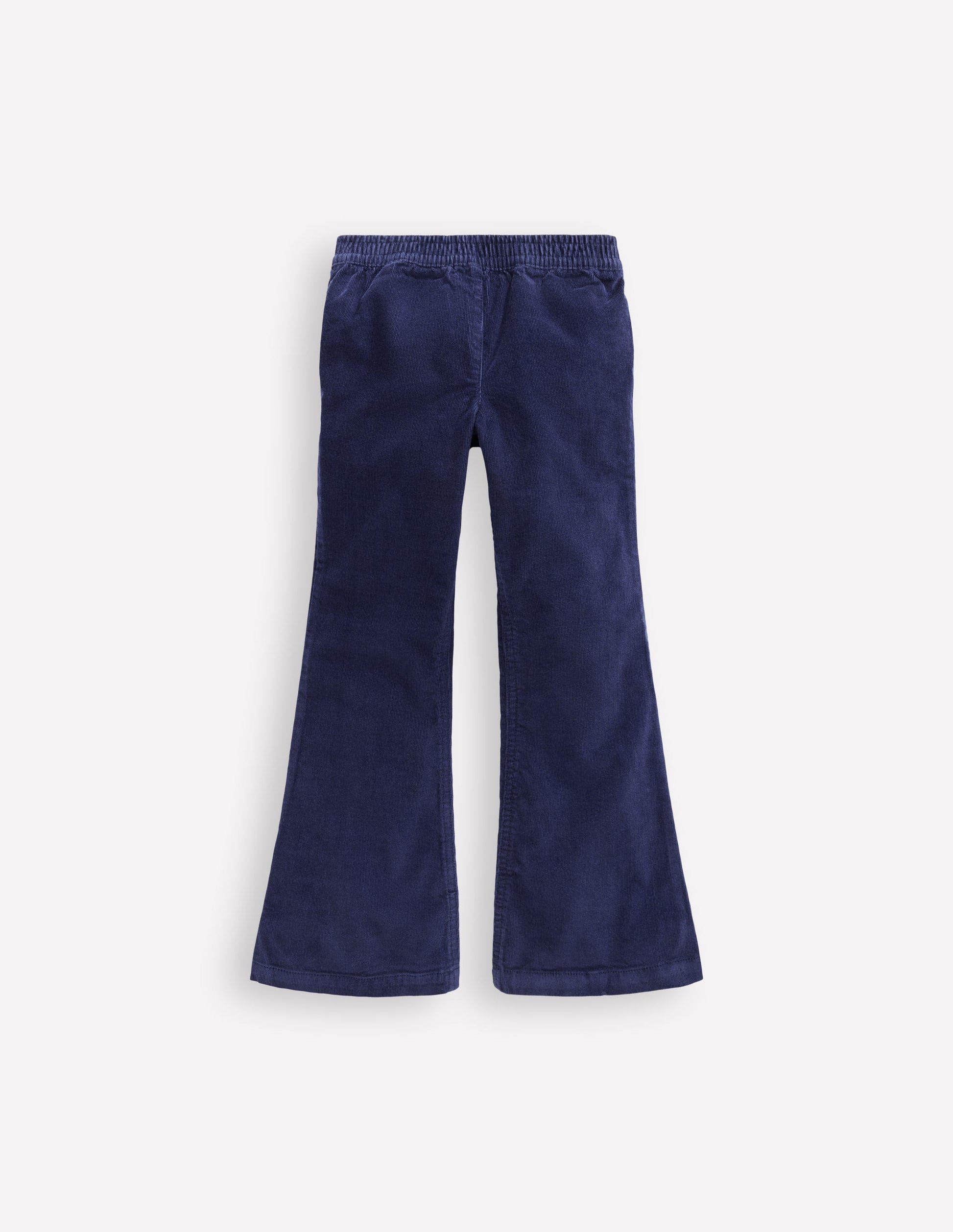 Legging évasé en velours côtelé-Bleu marine universitaire-2