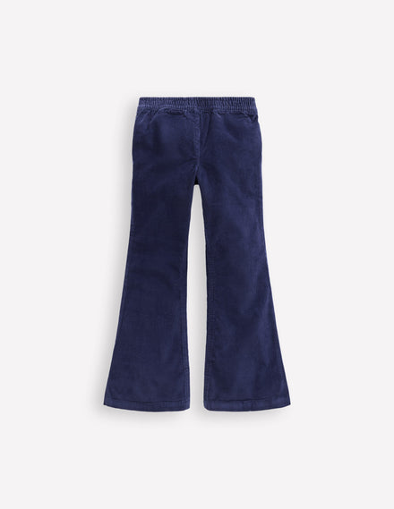 Legging évasé en velours côtelé-Bleu marine universitaire