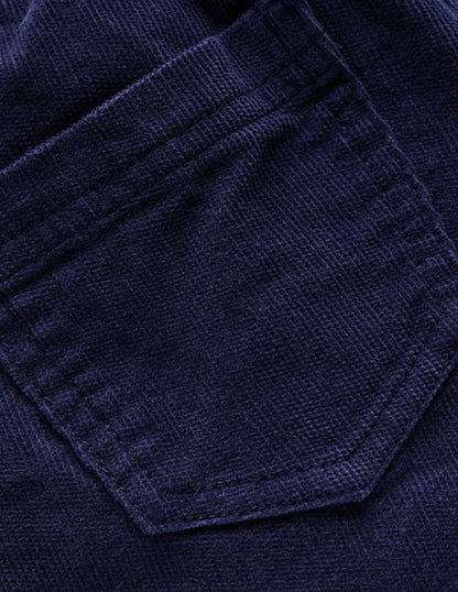 Legging évasé en velours côtelé-Bleu marine universitaire-4