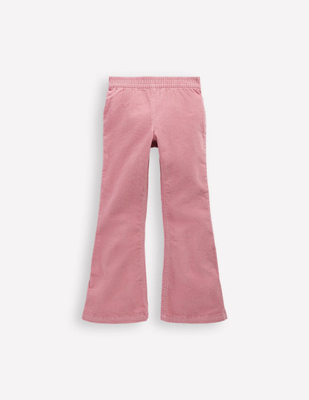 Legging évasé en velours côtelé-Brume rose