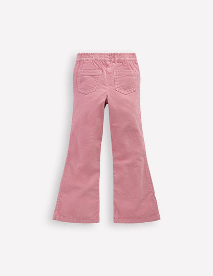 Legging évasé en velours côtelé-Brume rose-2