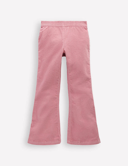 Legging évasé en velours côtelé-Brume rose-1
