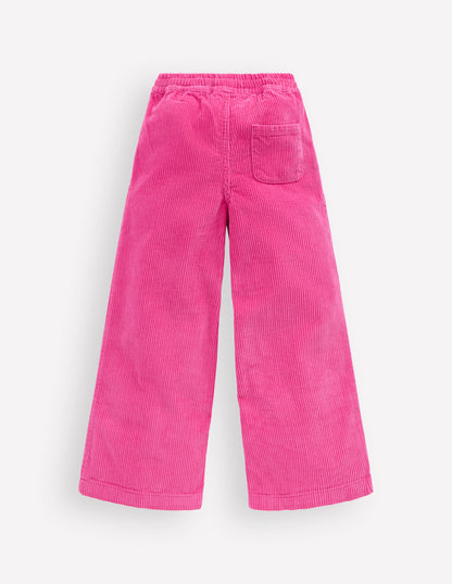 Locker geschnittene Cordhose-Himbeerrosa-2