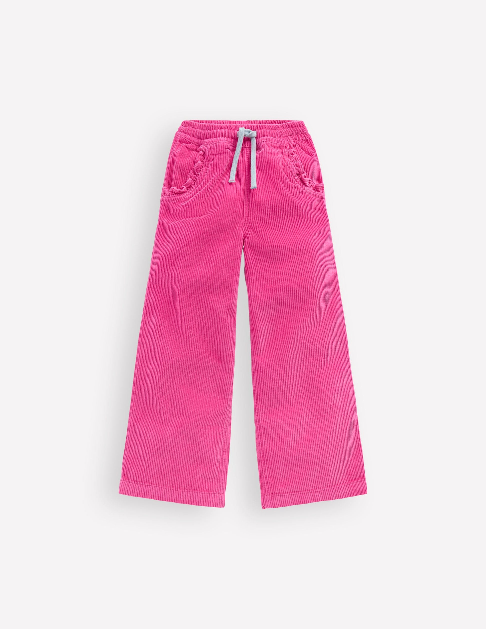 Pantalon décontracté en velours côtelé-Rose Framboise-1