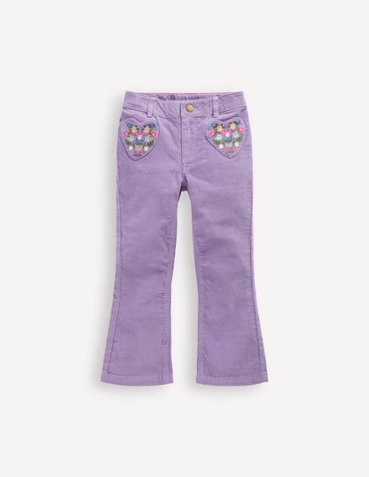 Pantalon évasé-Violet aster-1