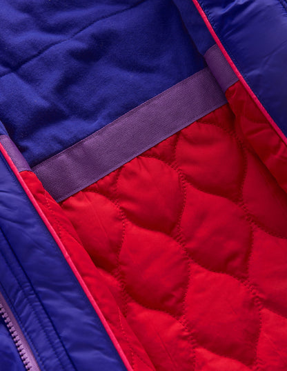 Cosy Longline Coat-Purple Heart Print-5