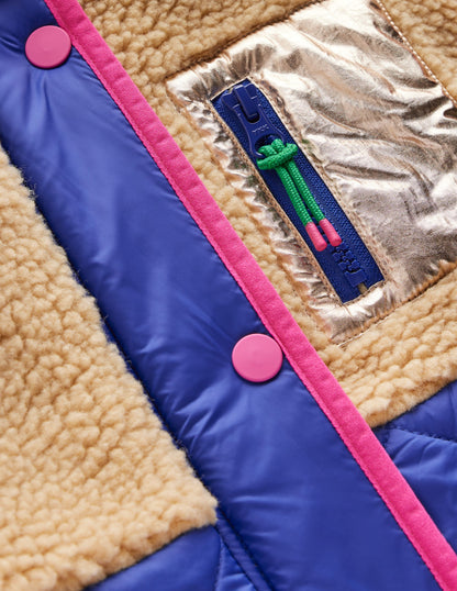 Manteau long cosy-Colourblock léopard-3