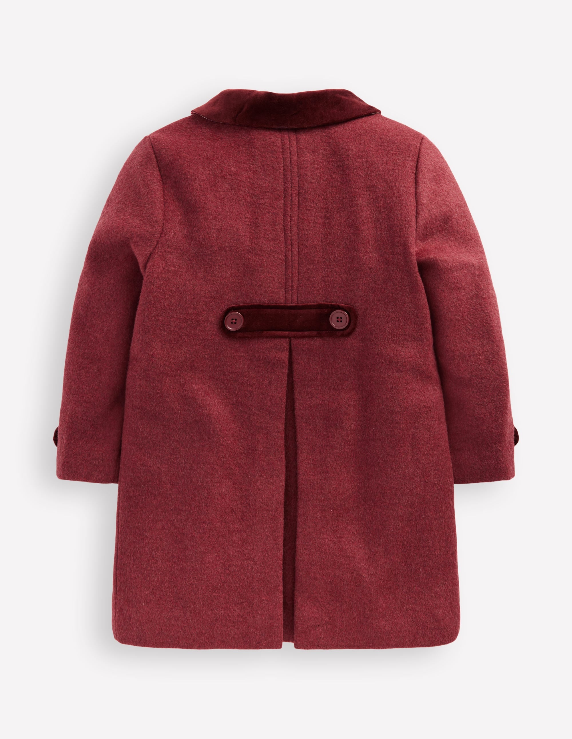 Wool Blend Coat-Chestnut Swan Embroidery - Image 2