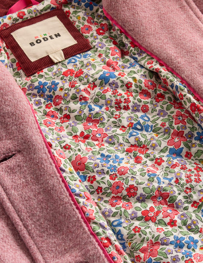 Mantel aus Wollmischung-Rosa Schleier Schleifen-5