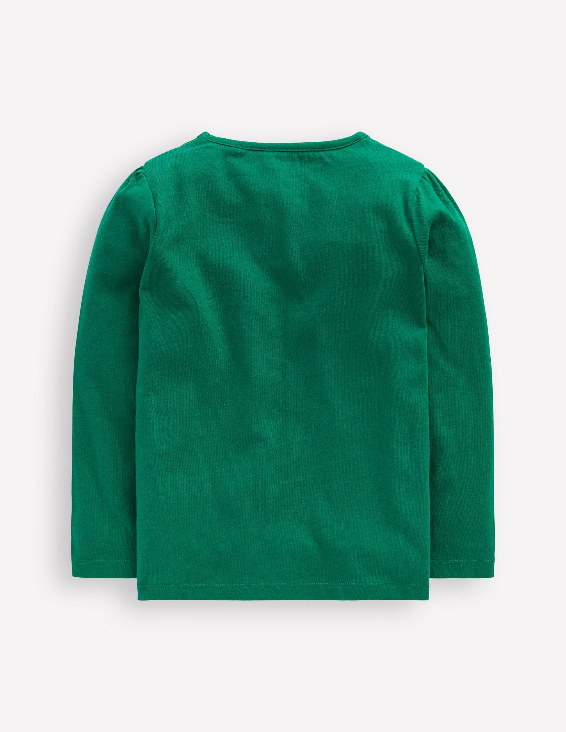 T-Shirt mit Puffärmeln und Applikation-Grün Eule-2