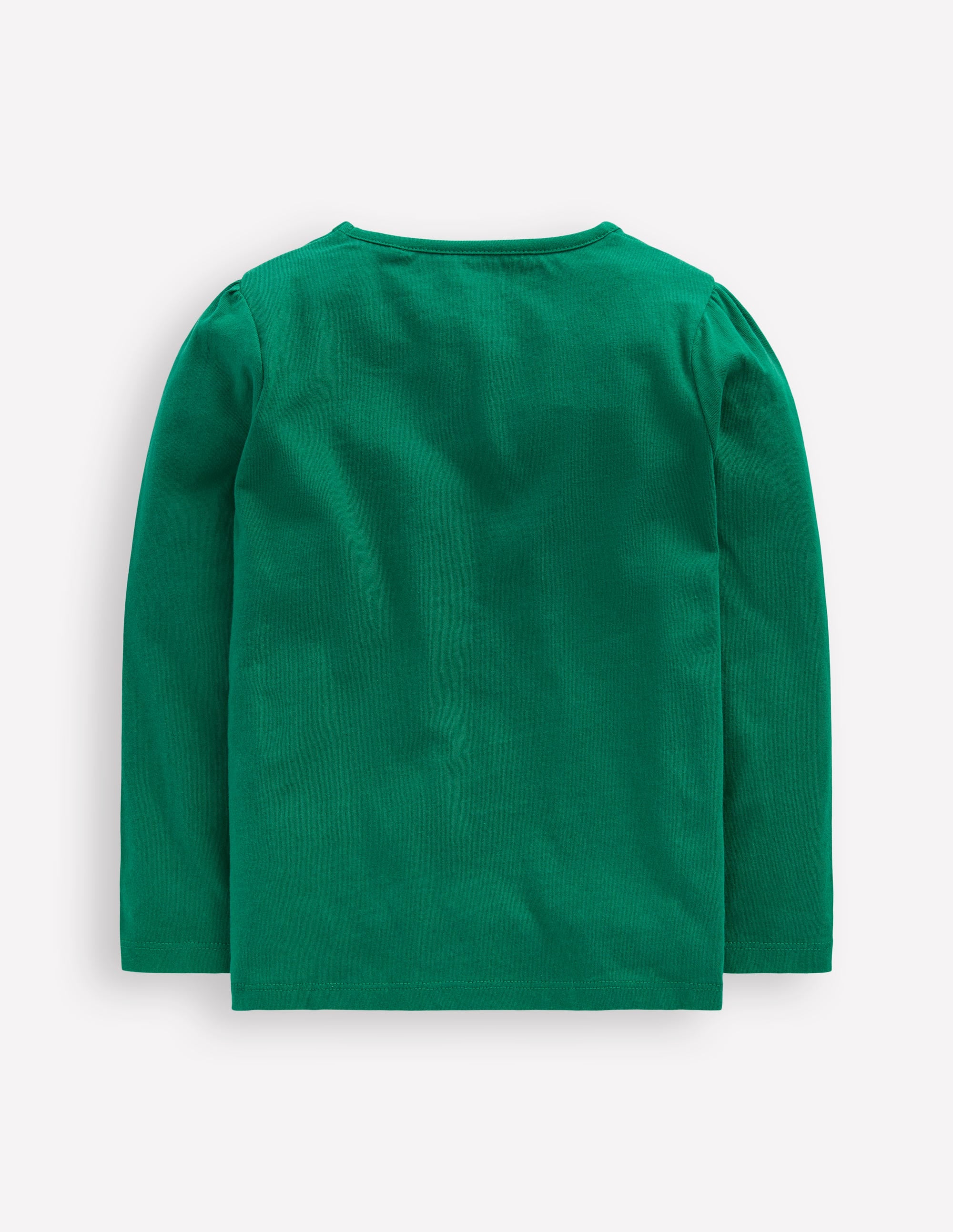T-shirt à manches bouffantes et appliqué-Hibou vert - Image 2