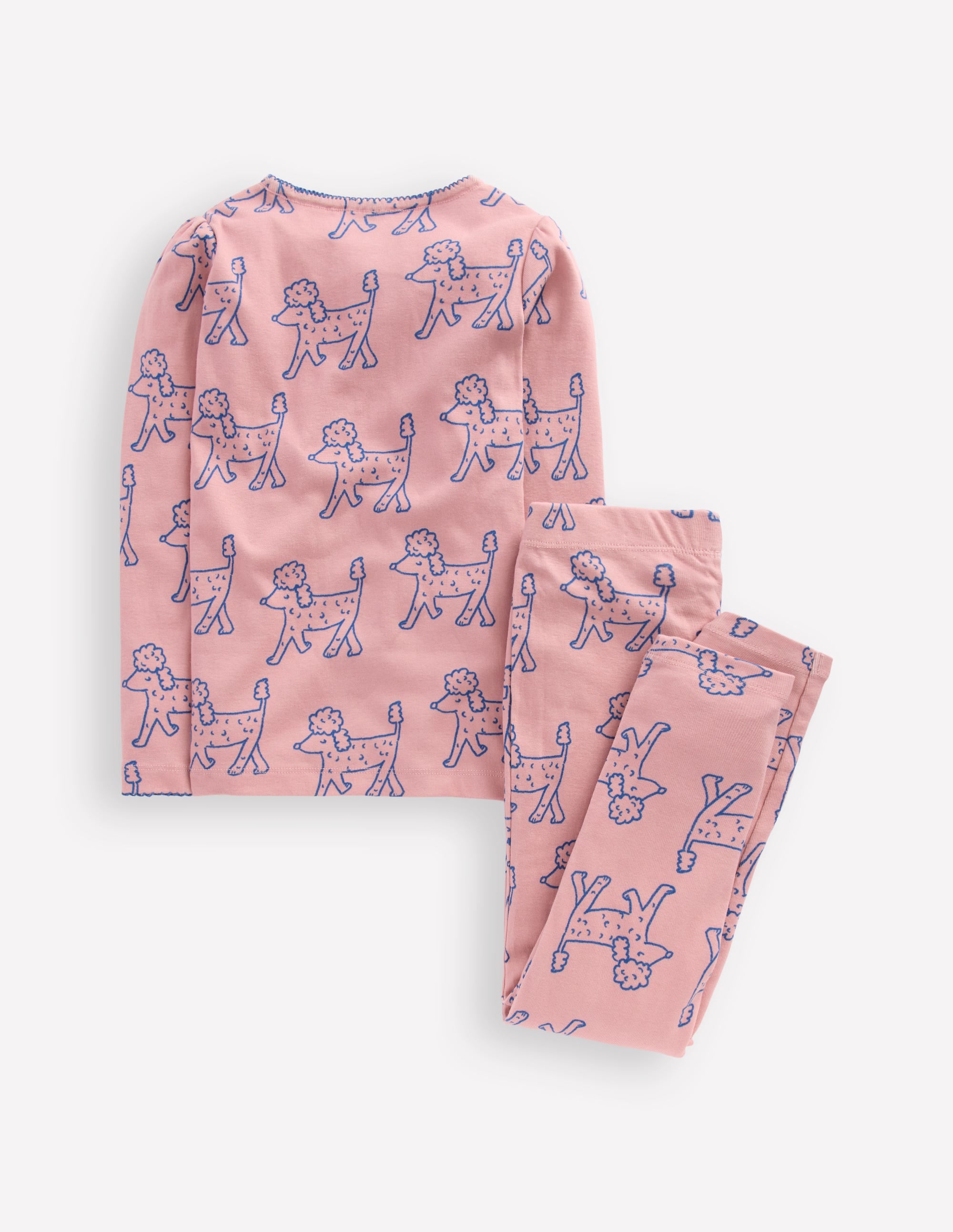 Eng anliegender, langer Schlafanzug-Rosa Pudel - Image 2
